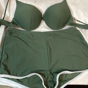SHEIN forest green bikini